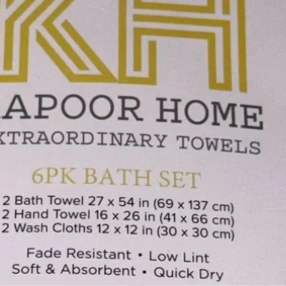 Kapoor Home Pink & White Smiley Faces Bath Towel 6 Piece Set